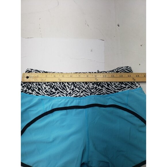 Lululemon Top Women's 4 Black White Crossback Mesh Net Top With Run Times Shorts - Picture 8 of 8